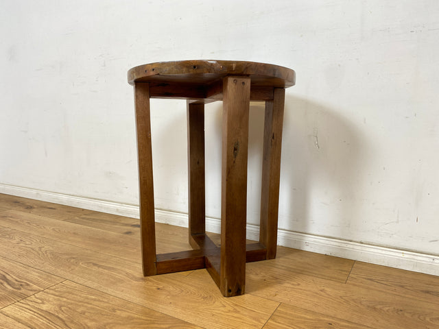 Boatwood by WMK I 100% nachhaltiger Couchtisch aus altem Bootsholz I handgefertigt aus Teakholz massiv I für In & Outdoor I bunter Wohnzimmertisch Beistelltisch Sofatisch Coffee Table Würfel Treibholz