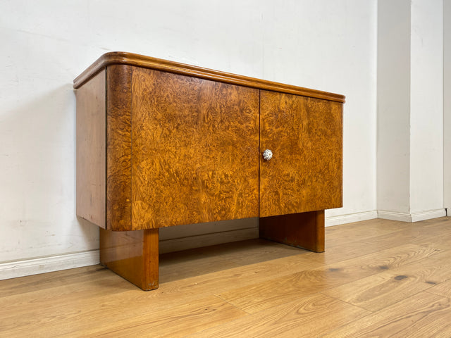 WMK Besonders schöne und gut erhaltene Art Deco Kommode aus 1939, Vollholz mit vornehmer Marmorauflage # Marmorkommode Schrank Anrichte Sideboard Flurkommode Schuhschrank Wäschekommode Antik Vintage