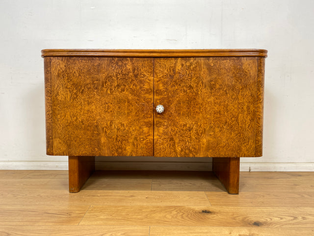 WMK Besonders schöne und gut erhaltene Art Deco Kommode aus 1939, Vollholz mit vornehmer Marmorauflage # Marmorkommode Schrank Anrichte Sideboard Flurkommode Schuhschrank Wäschekommode Antik Vintage