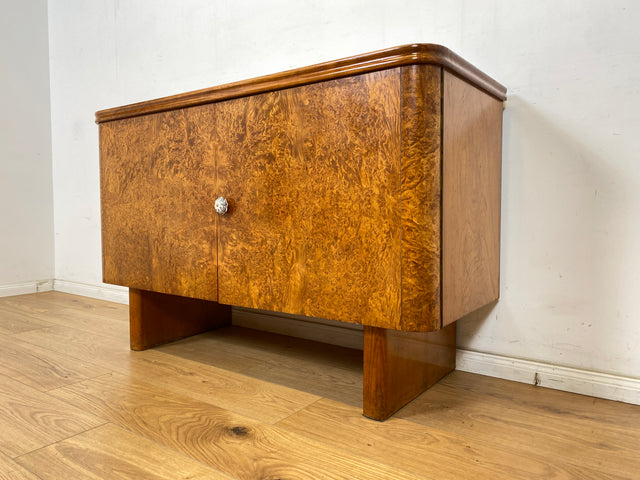 WMK Besonders schöne und gut erhaltene Art Deco Kommode aus 1939, Vollholz mit vornehmer Marmorauflage # Marmorkommode Schrank Anrichte Sideboard Flurkommode Schuhschrank Wäschekommode Antik Vintage