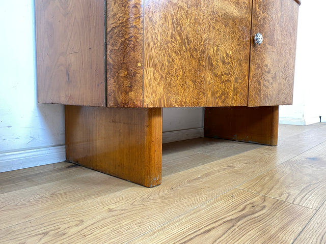 WMK Besonders schöne und gut erhaltene Art Deco Kommode aus 1939, Vollholz mit vornehmer Marmorauflage # Marmorkommode Schrank Anrichte Sideboard Flurkommode Schuhschrank Wäschekommode Antik Vintage