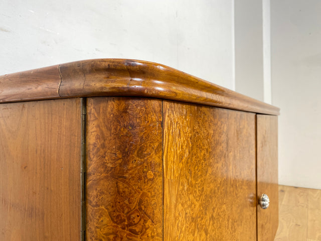 WMK Besonders schöne und gut erhaltene Art Deco Kommode aus 1939, Vollholz mit vornehmer Marmorauflage # Marmorkommode Schrank Anrichte Sideboard Flurkommode Schuhschrank Wäschekommode Antik Vintage