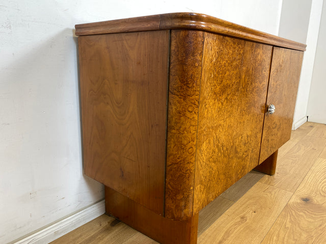 WMK Besonders schöne und gut erhaltene Art Deco Kommode aus 1939, Vollholz mit vornehmer Marmorauflage # Marmorkommode Schrank Anrichte Sideboard Flurkommode Schuhschrank Wäschekommode Antik Vintage