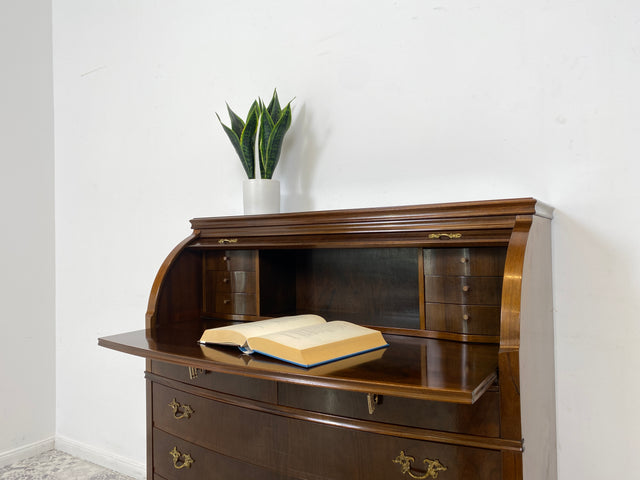 WMK Hochwertiger & sehr gut erhaltener skandinavischer Mid-Century Sekretär aus vollem Holz mit Ausziehplatte # Schreibschrank Schreibtisch Desk Kommode Schubladenkommode Wäschekommode Schrank Vintage