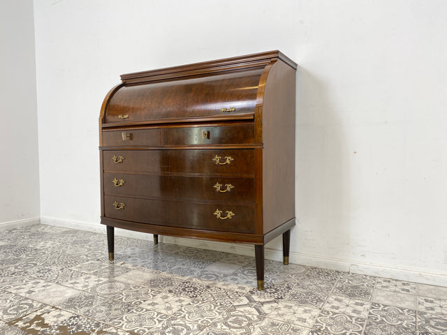 WMK Hochwertiger & sehr gut erhaltener skandinavischer Mid-Century Sekretär aus vollem Holz mit Ausziehplatte # Schreibschrank Schreibtisch Desk Kommode Schubladenkommode Wäschekommode Schrank Vintage