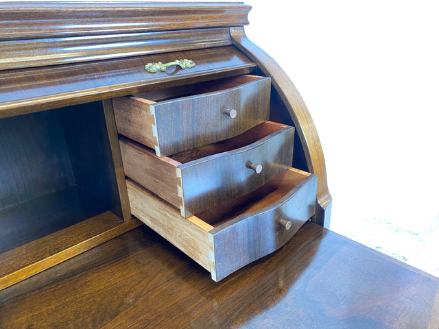 WMK Hochwertiger & sehr gut erhaltener skandinavischer Mid-Century Sekretär aus vollem Holz mit Ausziehplatte # Schreibschrank Schreibtisch Desk Kommode Schubladenkommode Wäschekommode Schrank Vintage