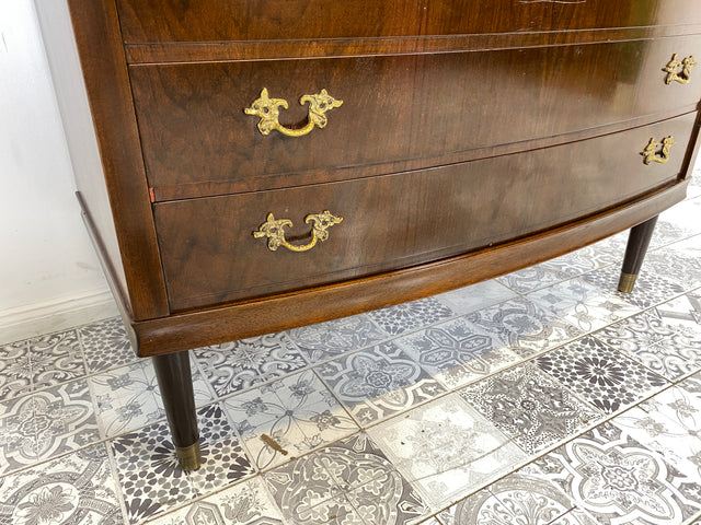 WMK Hochwertiger & sehr gut erhaltener skandinavischer Mid-Century Sekretär aus vollem Holz mit Ausziehplatte # Schreibschrank Schreibtisch Desk Kommode Schubladenkommode Wäschekommode Schrank Vintage