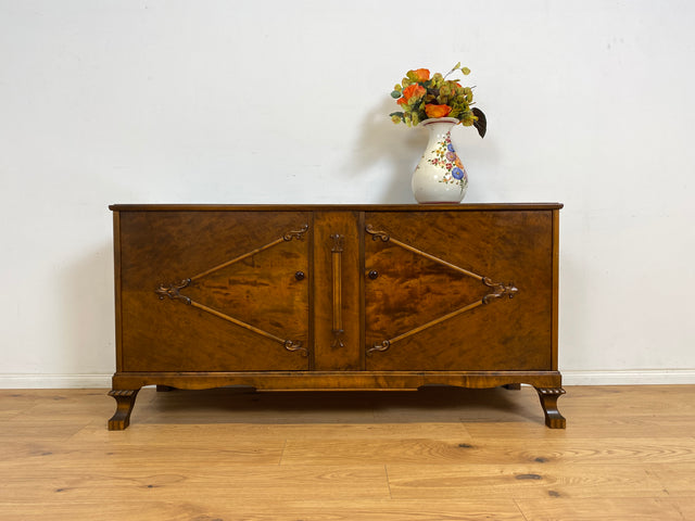 WMK Vornehmes & sehr gut erhaltenes skandinavisches antikes Sideboard (um 1920) aus vollem Holz mit Schubladen # Kommode Anrichte Schrank Wäschekommode Fernsehkommode TV-Lowboard Vintage Jugendstil