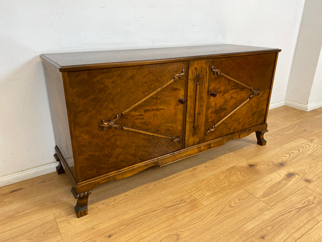 WMK Vornehmes & sehr gut erhaltenes skandinavisches antikes Sideboard (um 1920) aus vollem Holz mit Schubladen # Kommode Anrichte Schrank Wäschekommode Fernsehkommode TV-Lowboard Vintage Jugendstil