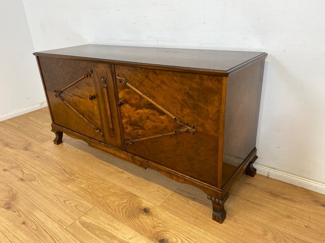 WMK Vornehmes & sehr gut erhaltenes skandinavisches antikes Sideboard (um 1920) aus vollem Holz mit Schubladen # Kommode Anrichte Schrank Wäschekommode Fernsehkommode TV-Lowboard Vintage Jugendstil