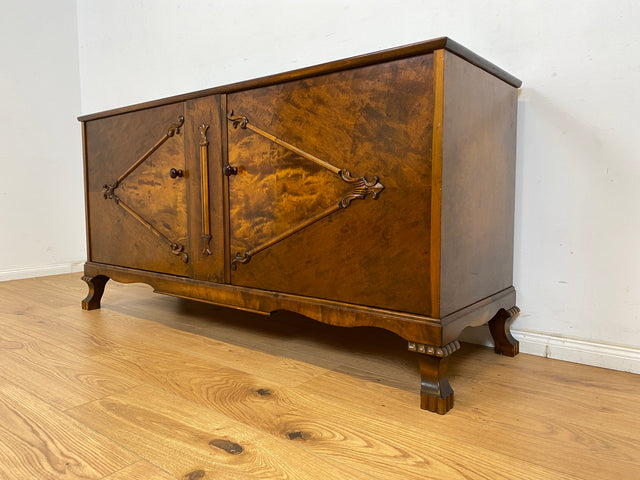 WMK Vornehmes & sehr gut erhaltenes skandinavisches antikes Sideboard (um 1920) aus vollem Holz mit Schubladen # Kommode Anrichte Schrank Wäschekommode Fernsehkommode TV-Lowboard Vintage Jugendstil