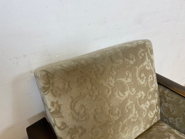 WMK Stilvoller und gut erhaltener Mid-Century Sessel mit Originalbezug und edlem Holzgestell