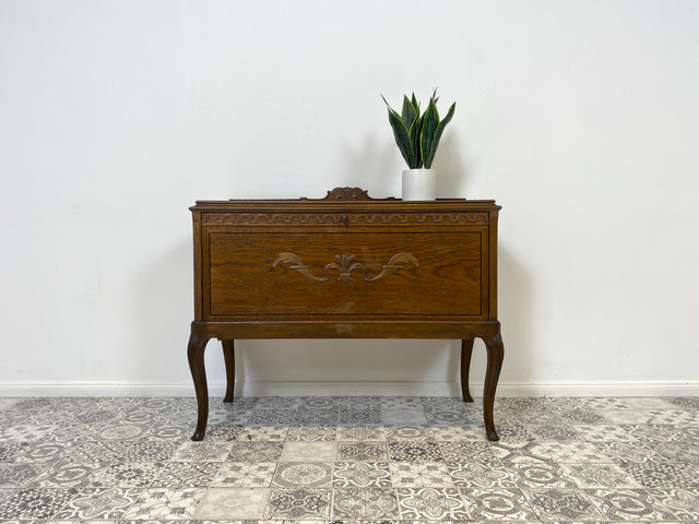 WMK Wunderschöne und sehr gut erhaltene schwedische Jugendstil Anrichte aus vollem Eichenholz mit Schubladen # Kommode Wäschekommode Schrank Sideboard Flurkommode Flurschrank Konsole Antik Vintage