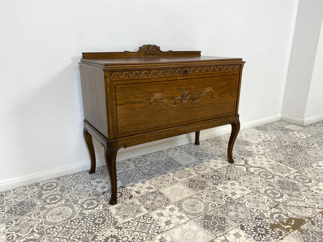 WMK Wunderschöne und sehr gut erhaltene schwedische Jugendstil Anrichte aus vollem Eichenholz mit Schubladen # Kommode Wäschekommode Schrank Sideboard Flurkommode Flurschrank Konsole Antik Vintage