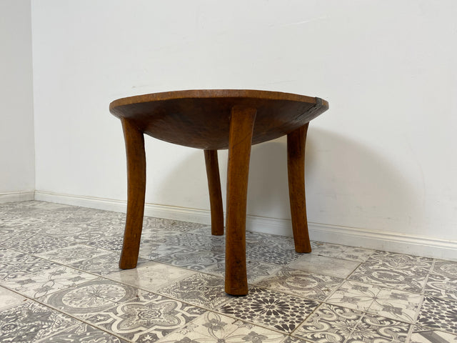 WMK Wunderschöner handgearbeiteter und kunstvoll handbemalter Holztisch , vermutlich Afrikanisch # Tisch Teetisch coffee table Beistelltisch Couchtisch Schale Vintage - Lieferung möglich