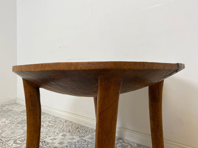 WMK Wunderschöner handgearbeiteter und kunstvoll handbemalter Holztisch , vermutlich Afrikanisch # Tisch Teetisch coffee table Beistelltisch Couchtisch Schale Vintage - Lieferung möglich