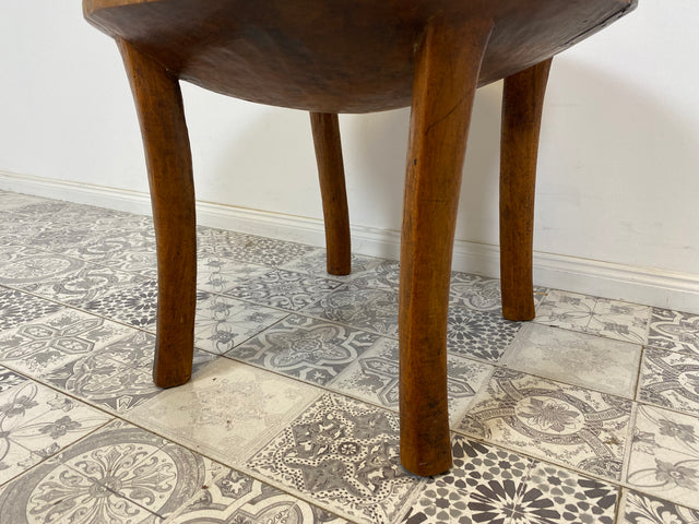 WMK Wunderschöner handgearbeiteter und kunstvoll handbemalter Holztisch , vermutlich Afrikanisch # Tisch Teetisch coffee table Beistelltisch Couchtisch Schale Vintage - Lieferung möglich