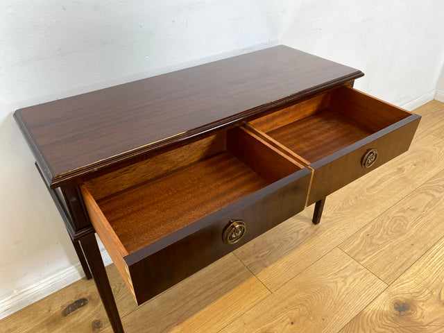 WMK I Sehr elegante kleine Vintage Kommode in englischem Stil mit Schubladen und schönen Messinggriffen I Ablage Sideboard Lowboard TV Bank Flur Bad Wäsche Regency Empire Berlin Dortmund Hannover