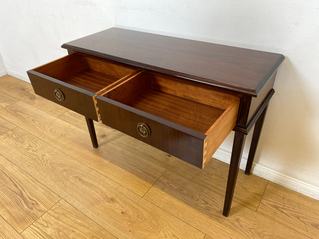 WMK I Sehr elegante kleine Vintage Kommode in englischem Stil mit Schubladen und schönen Messinggriffen I Ablage Sideboard Lowboard TV Bank Flur Bad Wäsche Regency Empire Berlin Dortmund Hannover