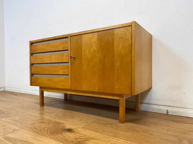 WMK Stylish and very well preserved chest of drawers 794/9 from 1961 by VEB Hellerau with drawers # Sideboard Designer chest of drawers Lowboard TV lowboard TV bench Laundry chest of drawers Shoe cabinet Vintage Mid-Century GDR