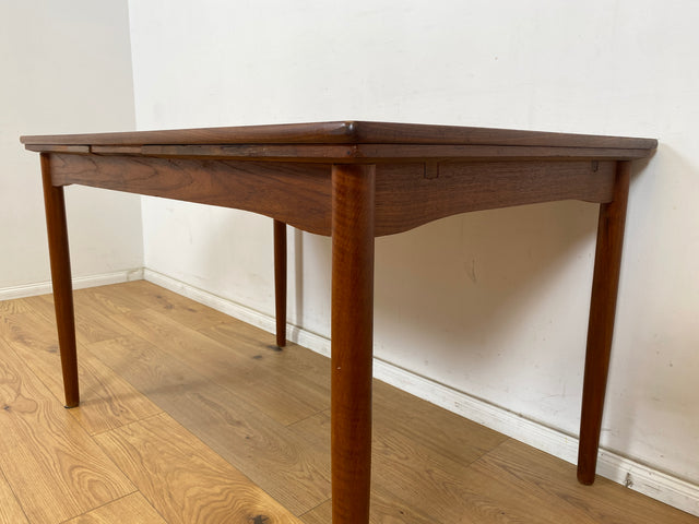 WMK Stilvoller und gut erhaltener ausziehbarer skandinavischer Esstisch in edlem Teakholz # Esstisch Tisch Küchentisch Holztisch Dining Table Ausziehtisch Danish Design Mid-Century Vintage Teak 60er