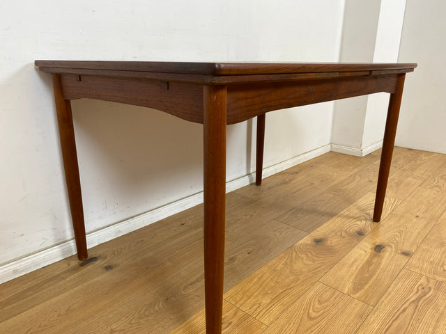 WMK Stilvoller und gut erhaltener ausziehbarer skandinavischer Esstisch in edlem Teakholz # Esstisch Tisch Küchentisch Holztisch Dining Table Ausziehtisch Danish Design Mid-Century Vintage Teak 60er