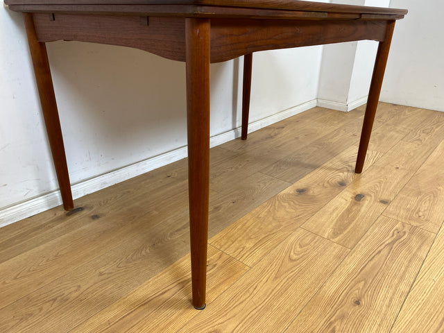 WMK Stilvoller und gut erhaltener ausziehbarer skandinavischer Esstisch in edlem Teakholz # Esstisch Tisch Küchentisch Holztisch Dining Table Ausziehtisch Danish Design Mid-Century Vintage Teak 60er