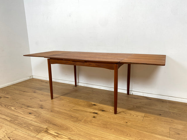 WMK Stilvoller und gut erhaltener ausziehbarer skandinavischer Esstisch in edlem Teakholz # Esstisch Tisch Küchentisch Holztisch Dining Table Ausziehtisch Danish Design Mid-Century Vintage Teak 60er