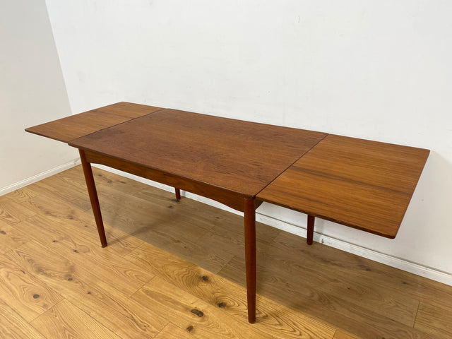 WMK Stilvoller und gut erhaltener ausziehbarer skandinavischer Esstisch in edlem Teakholz # Esstisch Tisch Küchentisch Holztisch Dining Table Ausziehtisch Danish Design Mid-Century Vintage Teak 60er