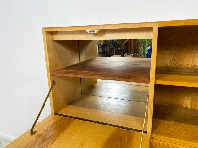 WMK Stilvolles & gut erhaltenes Mid-Century Highboard mit Bar von VEB Bad Liebenwerda, 1967, bauähnlich mit VEB Hellerau # Barschrank Barkommode Hausbar Minibar Sideboard Kommode DDR Vintage 60er