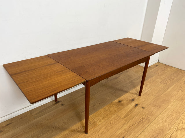 WMK Stilvoller und gut erhaltener ausziehbarer skandinavischer Esstisch in edlem Teakholz # Esstisch Tisch Küchentisch Holztisch Dining Table Ausziehtisch Danish Design Mid-Century Vintage Teak 60er