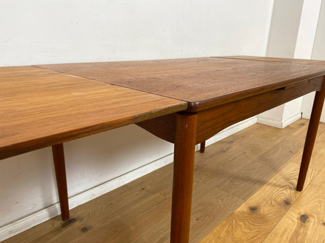 WMK Stilvoller und gut erhaltener ausziehbarer skandinavischer Esstisch in edlem Teakholz # Esstisch Tisch Küchentisch Holztisch Dining Table Ausziehtisch Danish Design Mid-Century Vintage Teak 60er