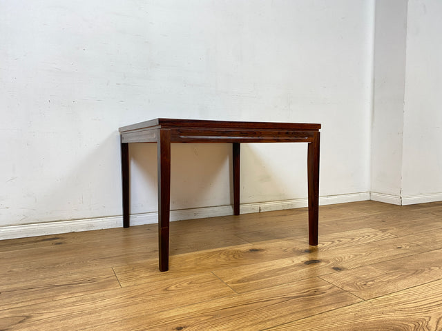 WMK Schöner und sehr gut erhaltener skandinavischer Couchtisch aus Palisander mit kunstvoll gestalteten Fliesen # Wohnzimmertisch Beistelltisch Fliesentisch Coffe table Vintage Mid-Century Rosewood