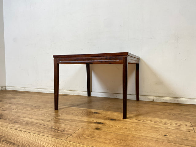 WMK Schöner und sehr gut erhaltener skandinavischer Couchtisch aus Palisander mit kunstvoll gestalteten Fliesen # Wohnzimmertisch Beistelltisch Fliesentisch Coffe table Vintage Mid-Century Rosewood