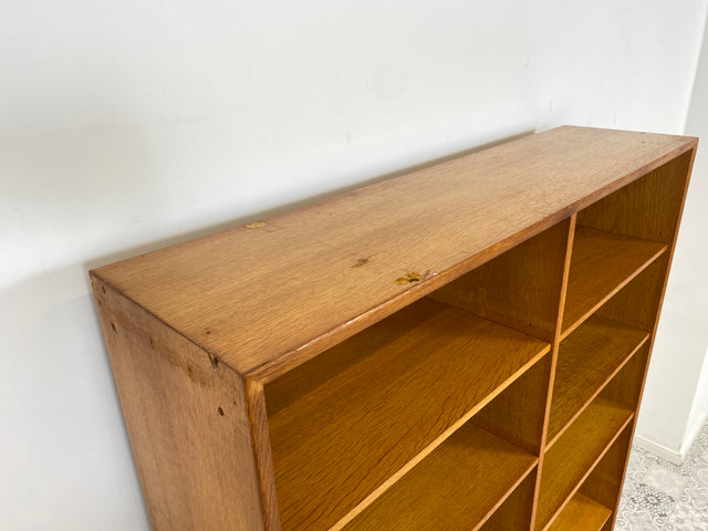 WMK Hochwertiger & sehr gut erhaltener skandinavischer Bücherschrank aus vollem Holz mit verstellbaren Regalböden und Schubladen # Regal Bücherregal Regalwand Highboard Mid-Century Vintage 60er 70er