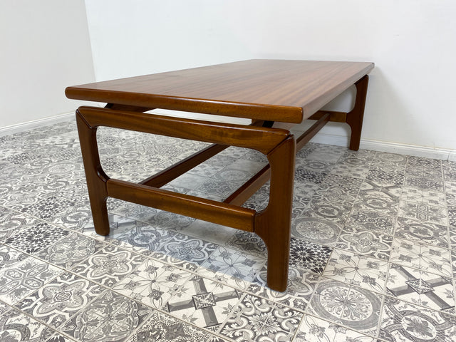 WMK Beautiful and well-preserved Danish design coffee table with beautiful grain # Living room table Table 60s Mad Men Vintage Scandinavian Hygge - Delivery possible