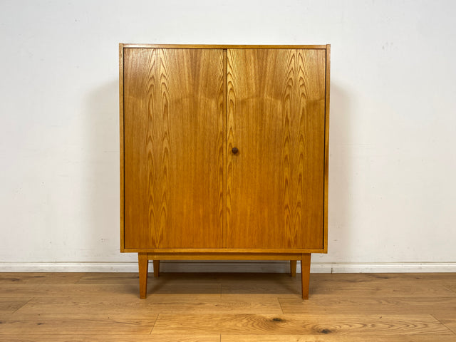 WMK Stilvoller und sehr gut erhaltener Mid-Century Wäscheschrank 602/B aus 1965 in Senesche , ein Original von Franz Ehrlich für VEB Hellerau # Schrank Highboard Sideboard Kommode DDR 60er Vintage