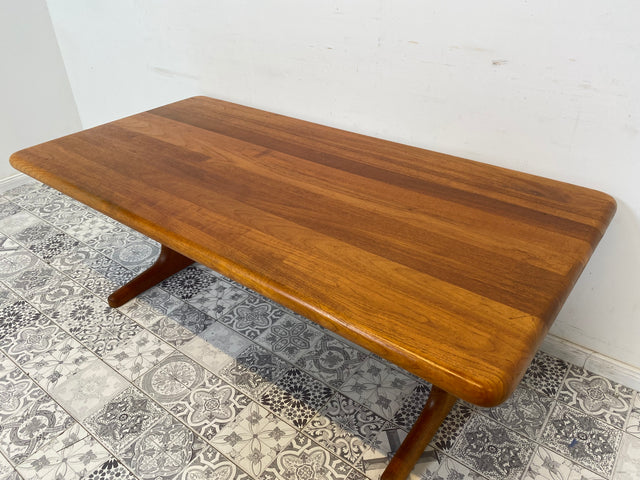 WMK Schöner und gut erhaltener Danish Designer Couchtisch von Glostrup Møbelfabrik aus massivem Teakholz # Tisch Wohnzimmertisch Skandinavisch Teak Vintage - Lieferung möglich