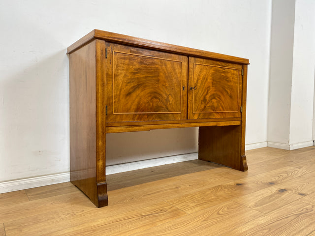 WMK Hochwertiger und sehr gut erhaltener Antiker Schrank aus massiven Holz im edlen Wurzelholz Furnier mit innenliegenden Schubladen # Sideboard Kommode Fernsehkommode Anrichte Art Deco Vintage 30er