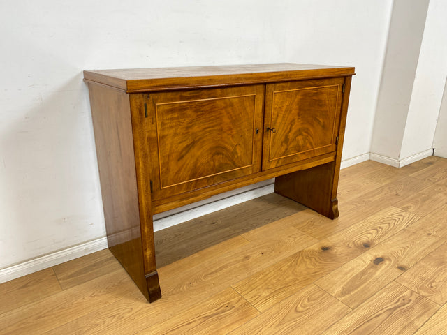 WMK Hochwertiger und sehr gut erhaltener Antiker Schrank aus massiven Holz im edlen Wurzelholz Furnier mit innenliegenden Schubladen # Sideboard Kommode Fernsehkommode Anrichte Art Deco Vintage 30er