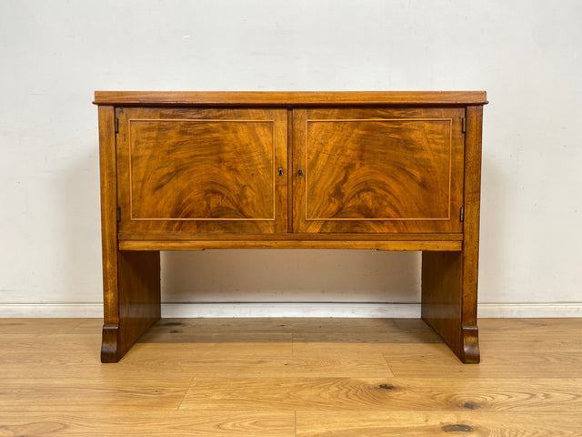 WMK Hochwertiger und sehr gut erhaltener Antiker Schrank aus massiven Holz im edlen Wurzelholz Furnier mit innenliegenden Schubladen # Sideboard Kommode Fernsehkommode Anrichte Art Deco Vintage 30er