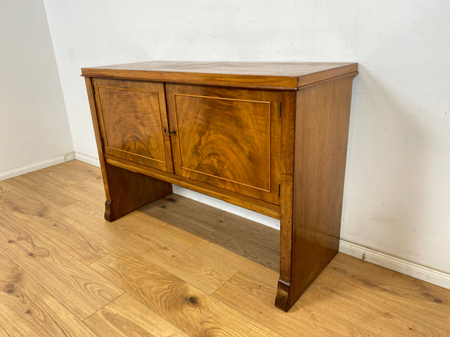 WMK Hochwertiger und sehr gut erhaltener Antiker Schrank aus massiven Holz im edlen Wurzelholz Furnier mit innenliegenden Schubladen # Sideboard Kommode Fernsehkommode Anrichte Art Deco Vintage 30er