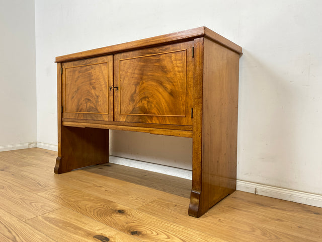 WMK Hochwertiger und sehr gut erhaltener Antiker Schrank aus massiven Holz im edlen Wurzelholz Furnier mit innenliegenden Schubladen # Sideboard Kommode Fernsehkommode Anrichte Art Deco Vintage 30er