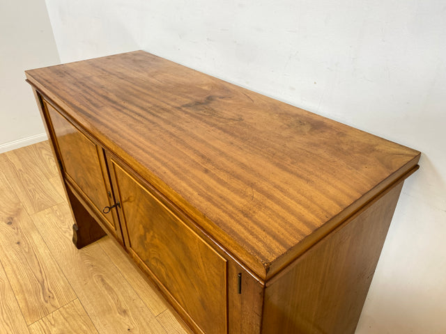 WMK Hochwertiger und sehr gut erhaltener Antiker Schrank aus massiven Holz im edlen Wurzelholz Furnier mit innenliegenden Schubladen # Sideboard Kommode Fernsehkommode Anrichte Art Deco Vintage 30er