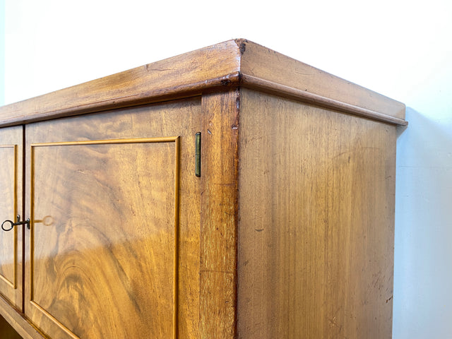 WMK Hochwertiger und sehr gut erhaltener Antiker Schrank aus massiven Holz im edlen Wurzelholz Furnier mit innenliegenden Schubladen # Sideboard Kommode Fernsehkommode Anrichte Art Deco Vintage 30er