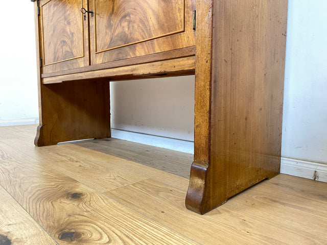 WMK Hochwertiger und sehr gut erhaltener Antiker Schrank aus massiven Holz im edlen Wurzelholz Furnier mit innenliegenden Schubladen # Sideboard Kommode Fernsehkommode Anrichte Art Deco Vintage 30er