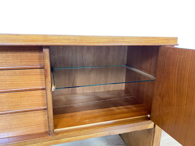 WMK Hochwertiger und sehr gut erhaltener Antiker Schrank aus massiven Holz im edlen Wurzelholz Furnier mit innenliegenden Schubladen # Sideboard Kommode Fernsehkommode Anrichte Art Deco Vintage 30er