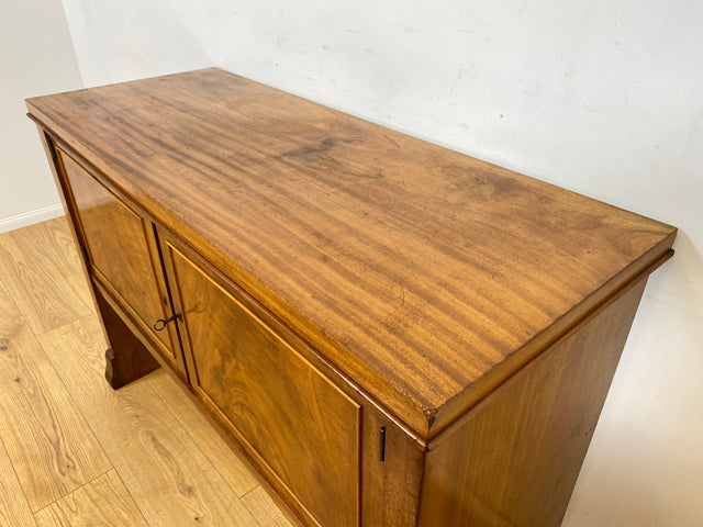 WMK Hochwertiger und sehr gut erhaltener Antiker Schrank aus massiven Holz im edlen Wurzelholz Furnier mit innenliegenden Schubladen # Sideboard Kommode Fernsehkommode Anrichte Art Deco Vintage 30er