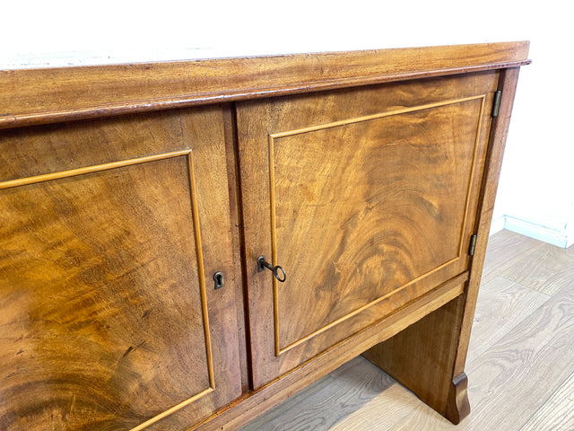 WMK Hochwertiger und sehr gut erhaltener Antiker Schrank aus massiven Holz im edlen Wurzelholz Furnier mit innenliegenden Schubladen # Sideboard Kommode Fernsehkommode Anrichte Art Deco Vintage 30er