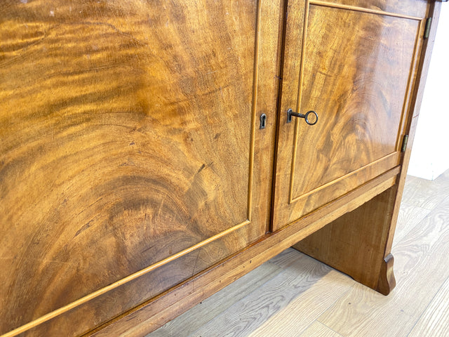 WMK Hochwertiger und sehr gut erhaltener Antiker Schrank aus massiven Holz im edlen Wurzelholz Furnier mit innenliegenden Schubladen # Sideboard Kommode Fernsehkommode Anrichte Art Deco Vintage 30er